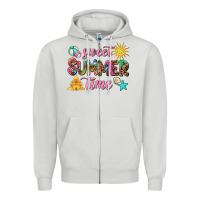 Dove Grey sweet summer time Zipper Hoodie - AdoDesignShop