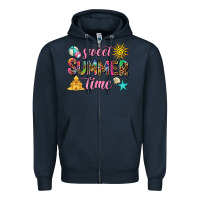 Navy sweet summer time Zipper Hoodie - AdoDesignShop