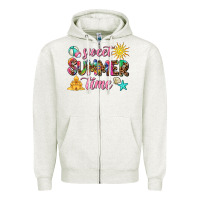 Oatmeal Heather sweet summer time Zipper Hoodie - AdoDesignShop