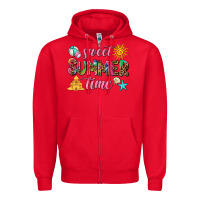 Red sweet summer time Zipper Hoodie - AdoDesignShop