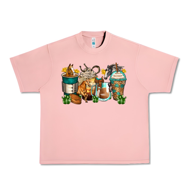 Horses Coffee Cups Urban Heavy Tee by Zillion Design Studio | Teevron