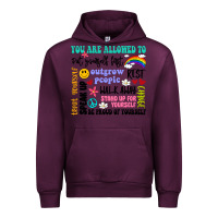 Mauve Wine you are allowed to Urban Hoodie - Artiststas