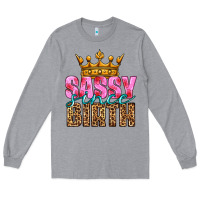 Heather Grey sassy since birth Long Sleeve Tee - HRA Design Shop