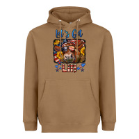 Toasted Coconut let's get lit 4th of july cow Heavyweight Hoodie - LillyAllenDesigns