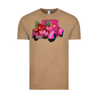 Vintage Coffee valentine's day heart cactus truck Vintage Tee - RanaPortraitStore