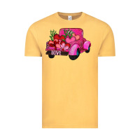 Vintage Mustard valentine's day heart cactus truck Vintage Tee - RanaPortraitStore