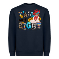 Navy Y'all ain't right crazy Heavyweight Sweatshirt - texasbilliewilder