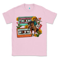 Bubblegum Pink rodeo sunflower cactus cassette Classic Tee - FaDigitalArtStudio