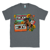 Charcoal Heather rodeo sunflower cactus cassette Classic Tee - FaDigitalArtStudio