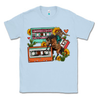 Dusty Blue rodeo sunflower cactus cassette Classic Tee - FaDigitalArtStudio