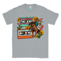 Heather Grey rodeo sunflower cactus cassette Classic Tee - FaDigitalArtStudio