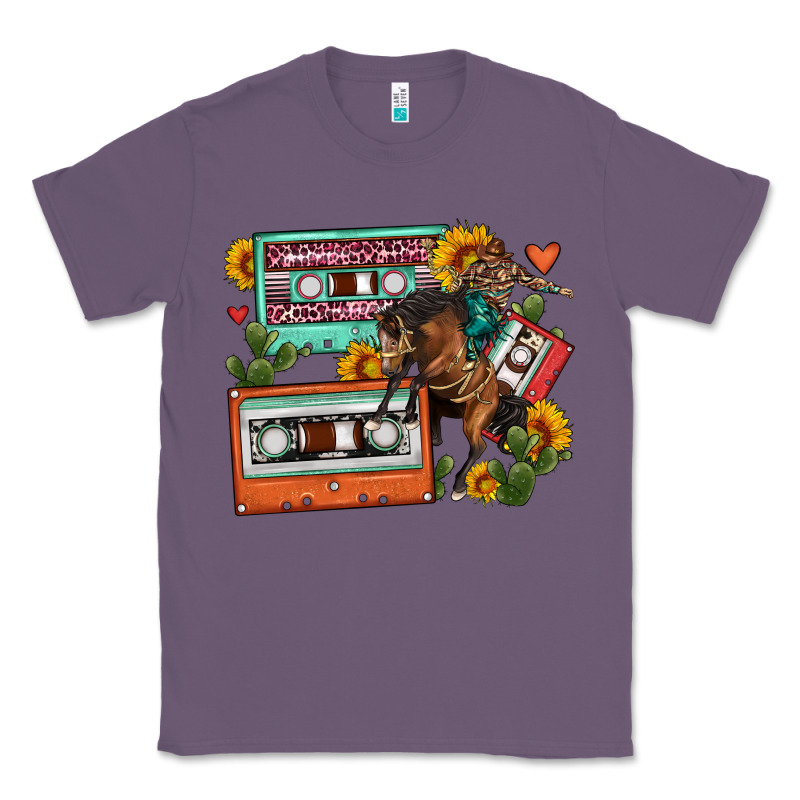 Rodeo Sunflower Cactus Cassette Classic Tee by FaDigitalArtStudio | Teevron