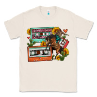 Natural rodeo sunflower cactus cassette Classic Tee - FaDigitalArtStudio