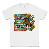 White rodeo sunflower cactus cassette Classic Tee - FaDigitalArtStudio
