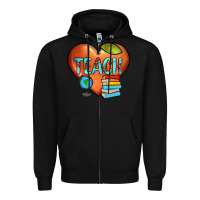 Black teach heart Zipper Hoodie - JahusDesignShop