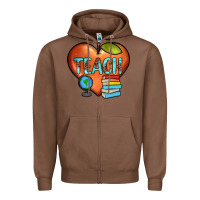 Chestnut teach heart Zipper Hoodie - JahusDesignShop