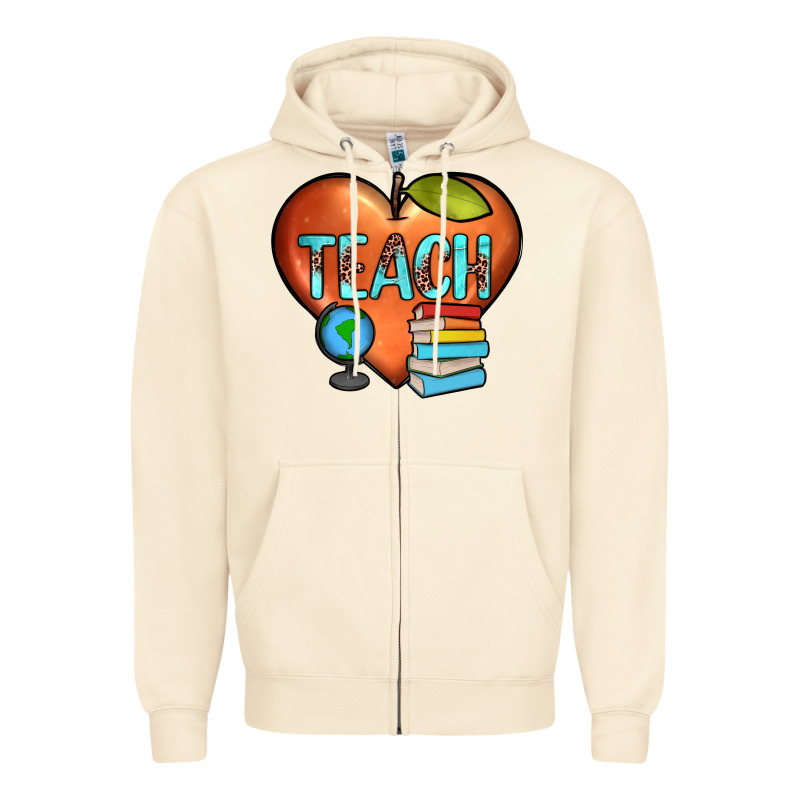 Teach Heart Zipper Hoodie by JahusDesignShop | Teevron