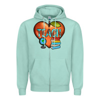 Seafoam teach heart Zipper Hoodie - JahusDesignShop
