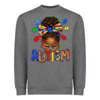 Storm Autism Awareness afro messy bu Heavyweight Sweatshirt - texasbilliewilder
