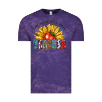 Cloud Purple teacher with sunflower Vintage Tee - texasbilliewilder