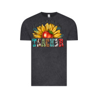 Vintage Black teacher with sunflower Vintage Tee - texasbilliewilder