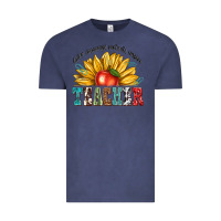 Vintage Denim teacher with sunflower Vintage Tee - texasbilliewilder