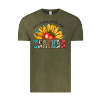 Vintage Olive teacher with sunflower Vintage Tee - texasbilliewilder