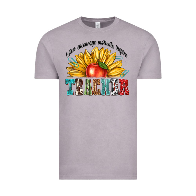 Teacher With Sunflower Vintage Tee by texasbilliewilder | Teevron
