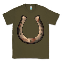 Army Green western horseshoe Classic Tee - BarkalooDesign
