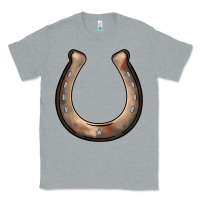 Heather Grey western horseshoe Classic Tee - BarkalooDesign