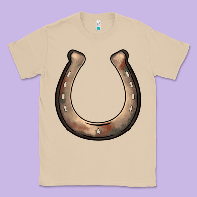 Western Horseshoe Classic Tee Designed By Barkaloodesign