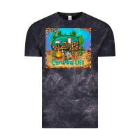 Cloud Black camping life tumbler Vintage Tee - BarkalooDesign