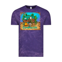 Cloud Purple camping life tumbler Vintage Tee - BarkalooDesign
