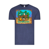Vintage Denim camping life tumbler Vintage Tee - BarkalooDesign