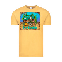 Vintage Mustard camping life tumbler Vintage Tee - BarkalooDesign