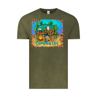 Vintage Olive camping life tumbler Vintage Tee - BarkalooDesign