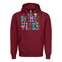 Burgundy summer vibes Zipper Hoodie - AdoDesignShop