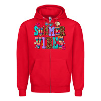 Red summer vibes Zipper Hoodie - AdoDesignShop