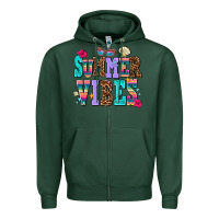 Sports Green summer vibes Zipper Hoodie - AdoDesignShop