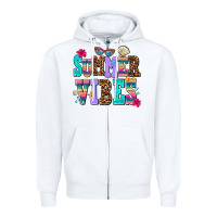 White summer vibes Zipper Hoodie - AdoDesignShop