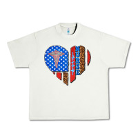 Pistachio 4th of july nurse heart flag Urban Heavy Tee - texasbilliewilder