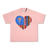 4th Of July Nurse Heart Flag Urban Heavy Tee | Teevron