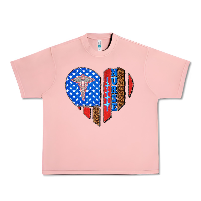 4th Of July Nurse Heart Flag Urban Heavy Tee by texasbilliewilder | Teevron