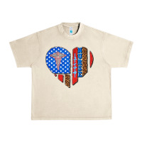 Sandshell 4th of july nurse heart flag Urban Heavy Tee - texasbilliewilder
