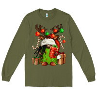 Army Green christmas afro gnomes Long Sleeve Tee - FaDigitalArtStudio