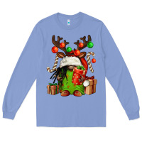 Colony Blue christmas afro gnomes Long Sleeve Tee - FaDigitalArtStudio