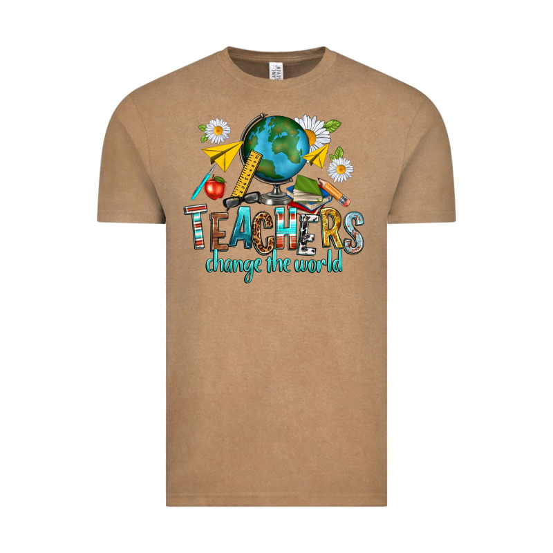 Teachers Change The World Vintage Tee by texasbilliewilder | Teevron
