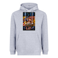 Heather Grey Western Let's Get Lit Cow Heavyweight Hoodie - LillyAllenDesigns