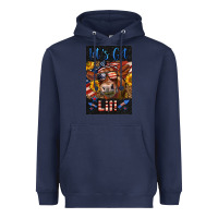 Navy Western Let's Get Lit Cow Heavyweight Hoodie - LillyAllenDesigns