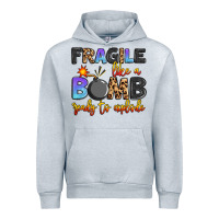 Heather Grey fragile like a bomb ready to explode Urban Hoodie - Artiststas